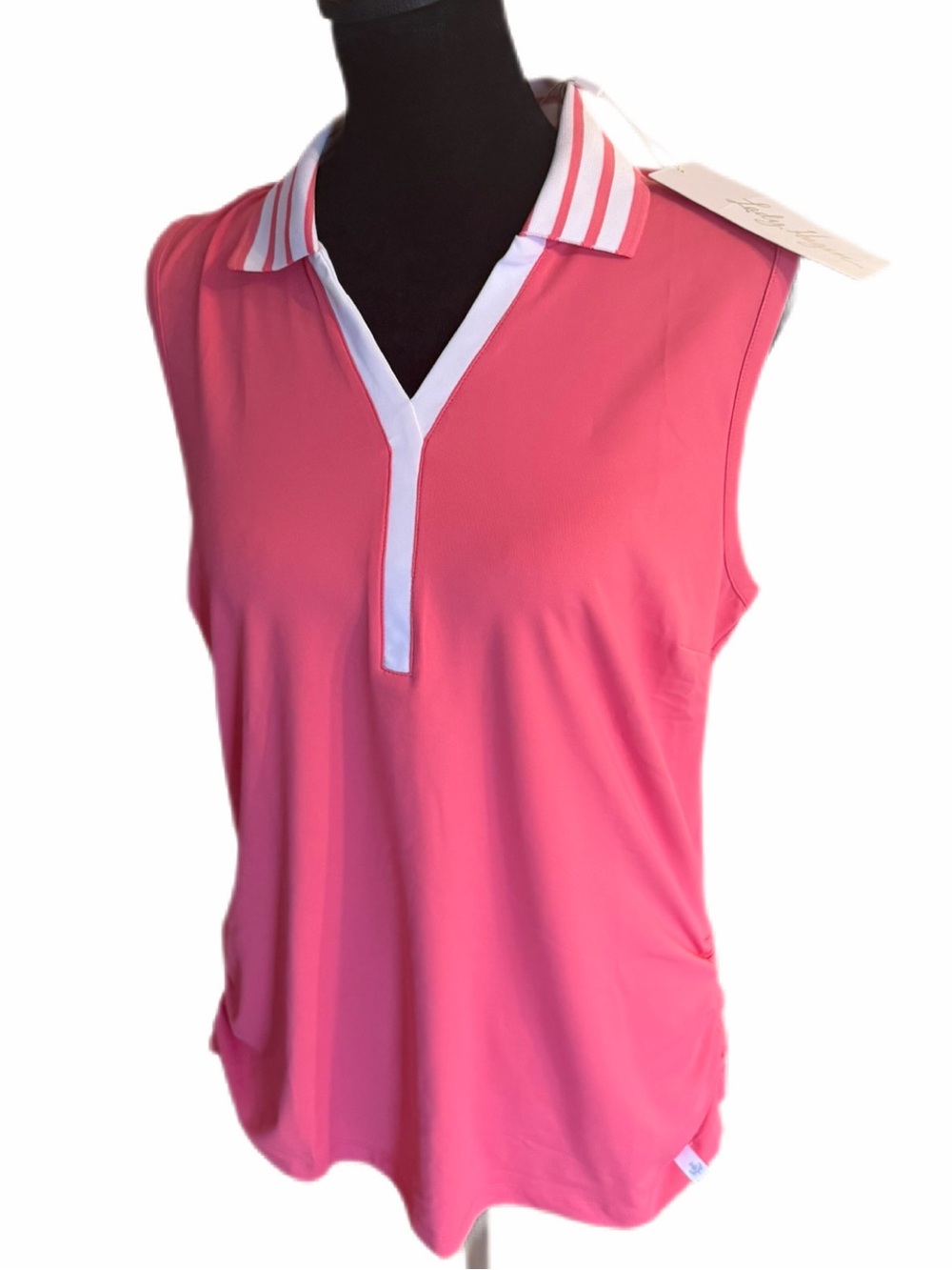 NWT Lady Hagen Side Ruching Sleeves Polo
Top, size medium